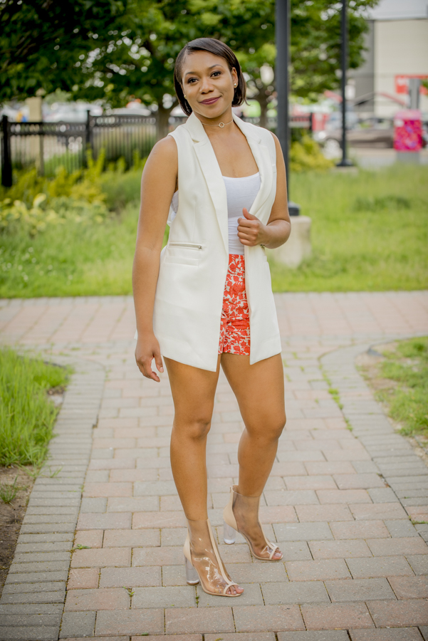 clear booties outfit