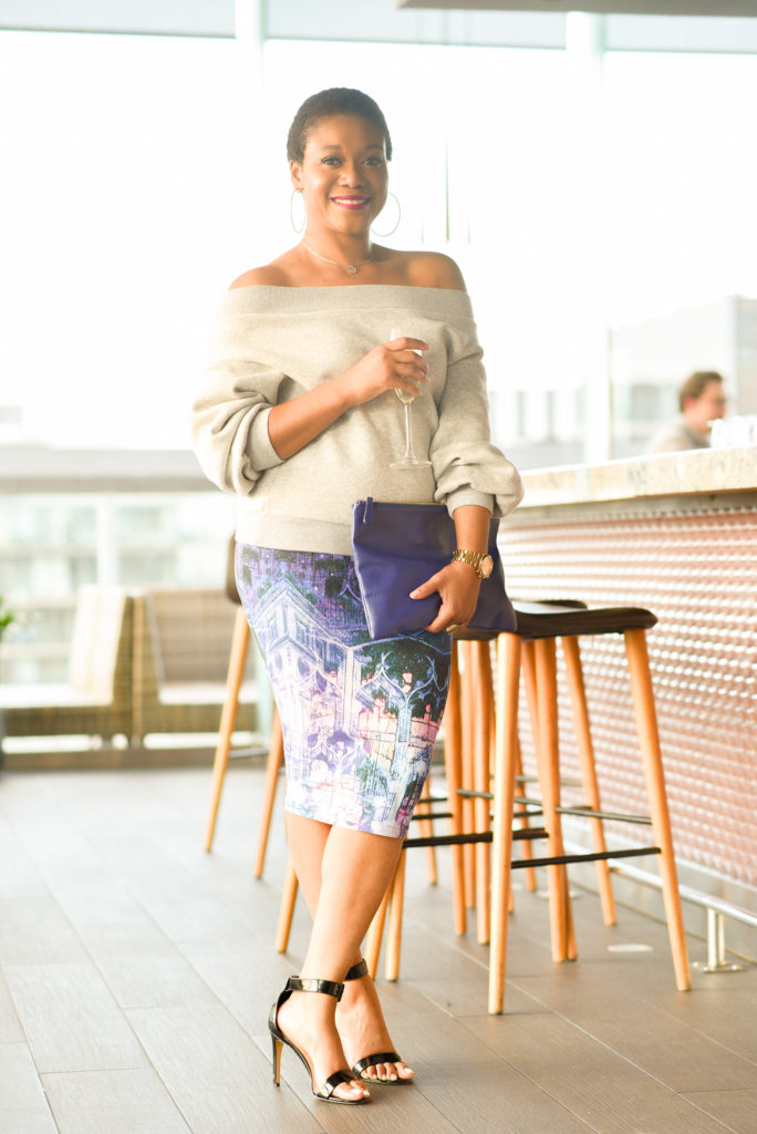 Styling Sweatshirt with Pencil Skirt