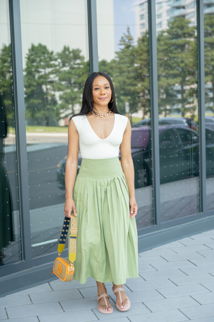 Tory Burch Mini Miller bag - 2026 Spring Midi Skirt outfit