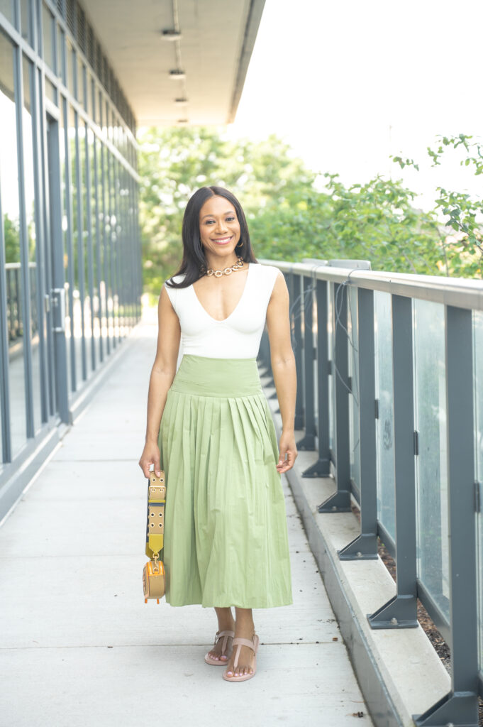 4 ways to style a midi skirt for spring, 2026 Toronto fashion blogger Eyes On Style TO, Kim"