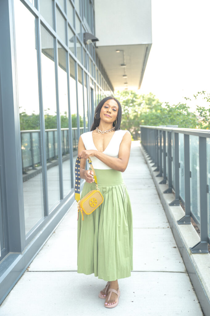 Tory Burch Mini miller crossbody bag on Toronto fashion blogger Kim